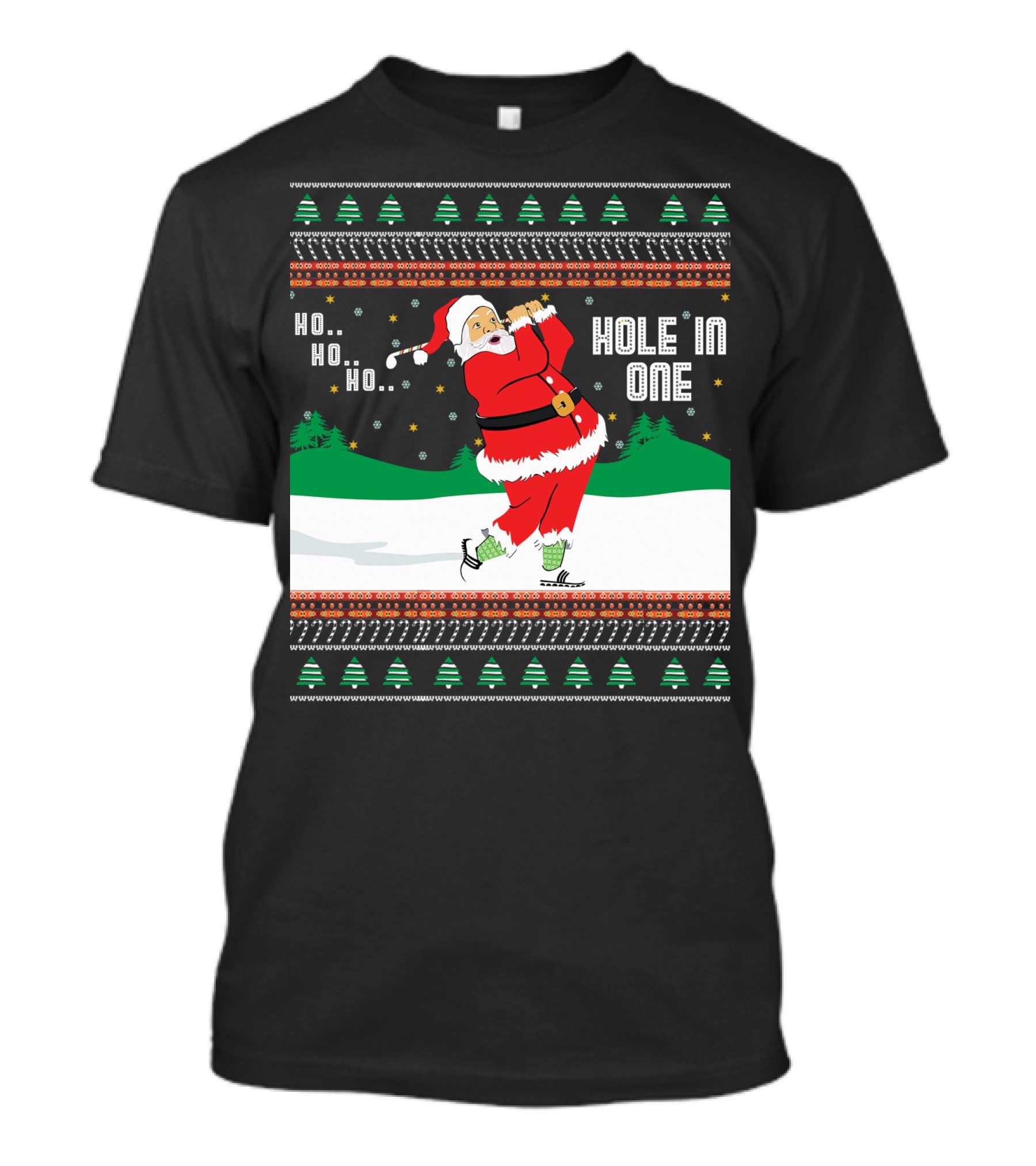 Ho Ho Ho Santa Hole In One Golf Jumper T-Shirt