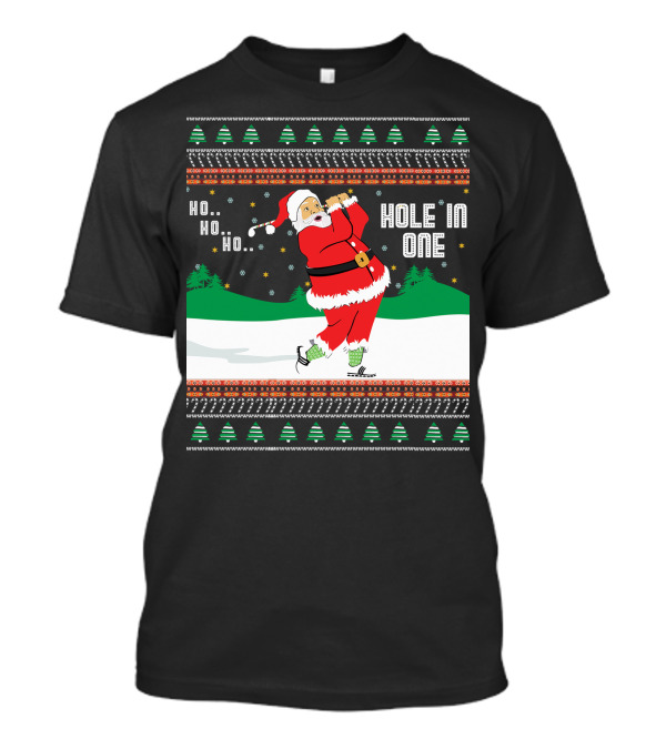 Ho Ho Ho Santa Hole In One Golf Jumper T-Shirt