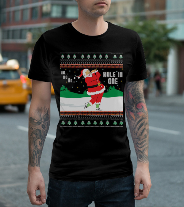 Ho Ho Ho Santa Hole In One Golf Jumper T-Shirt