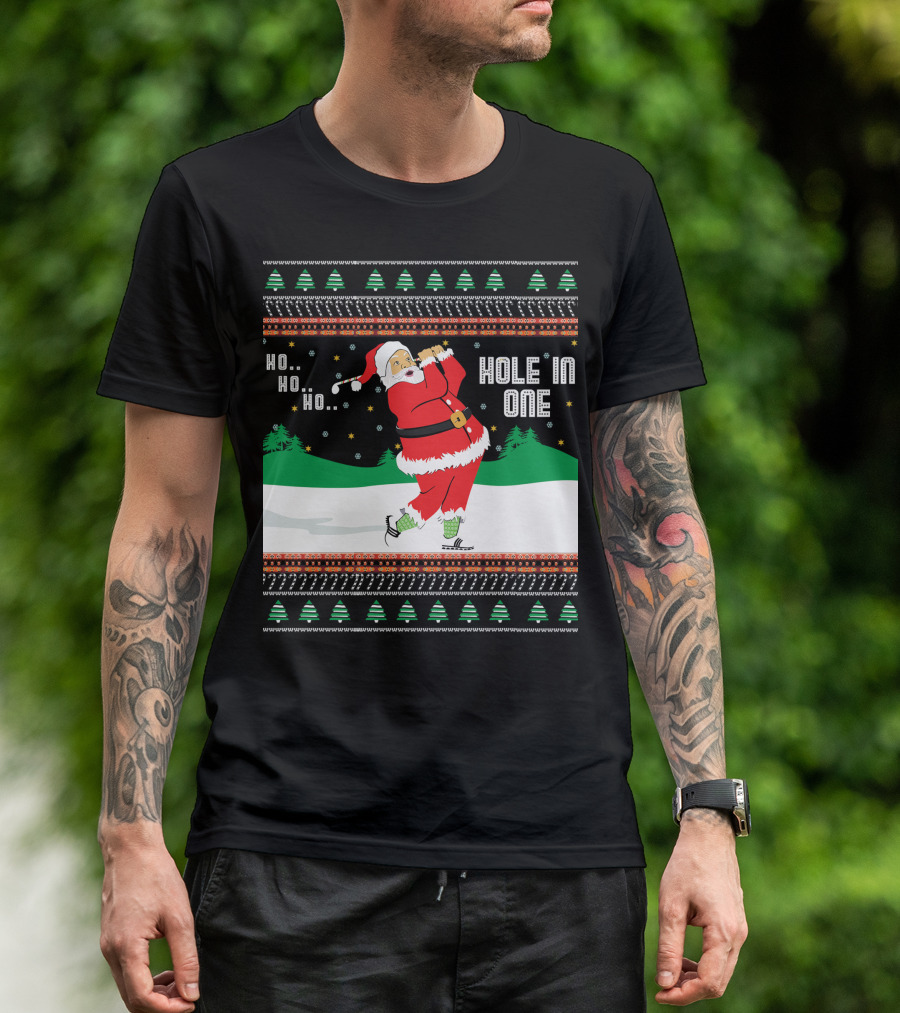 Ho Ho Ho Santa Hole In One Golf Jumper T-Shirt