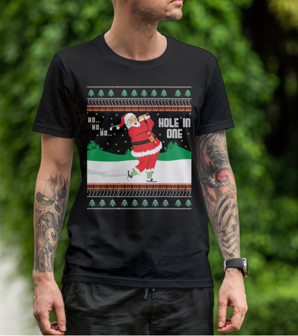 Ho Ho Ho Santa Hole In One Golf Jumper T-Shirt