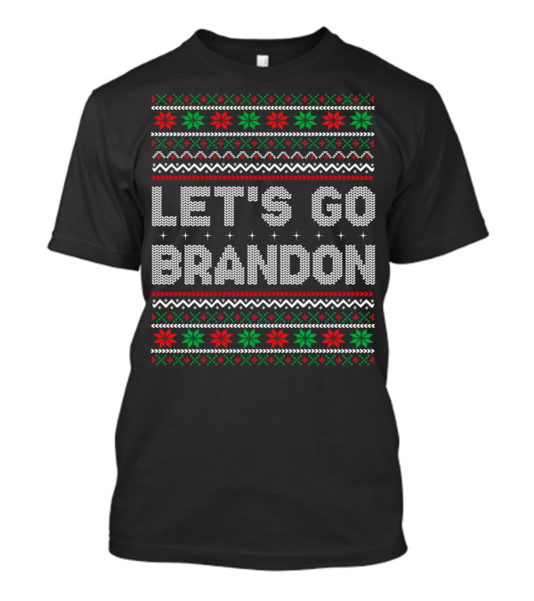 Let's Go Brandon Christmas Knit T-Shirt