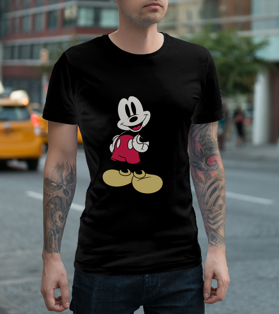 Disney Classic Mickey Mouse Vintage Character Image T-Shirt