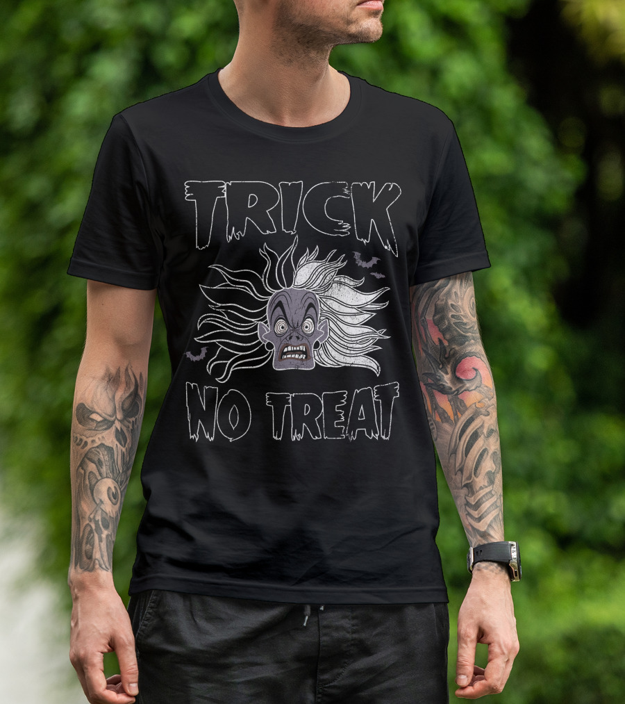 Disney Cruella Trick No Treat Halloween Bats T-Shirt