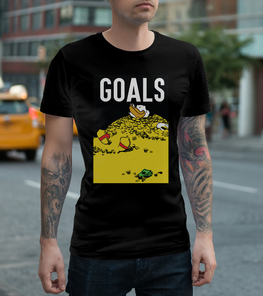 Disney Duck Tales Scrooge Goals Money Pile T-Shirt