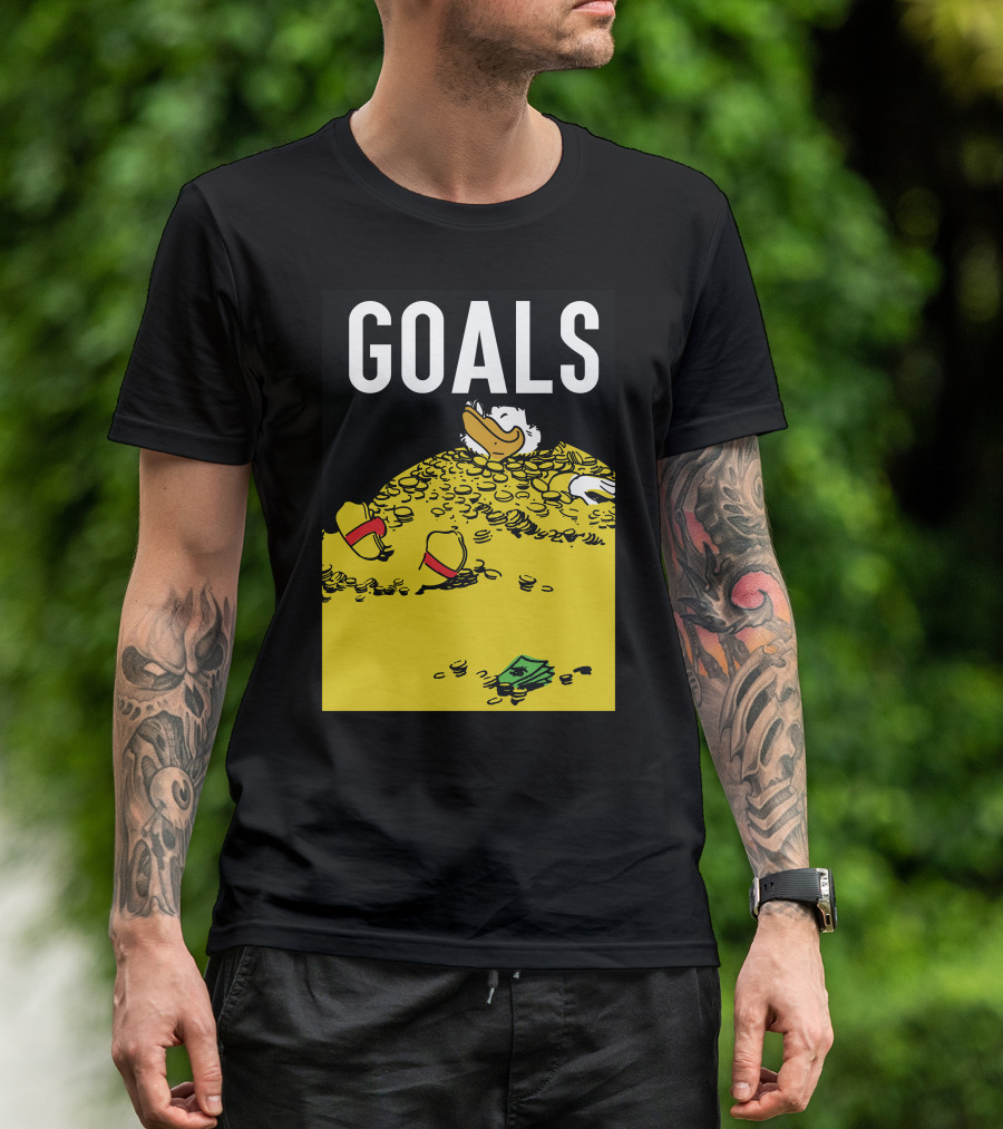 Disney Duck Tales Scrooge Goals Money Pile T-Shirt