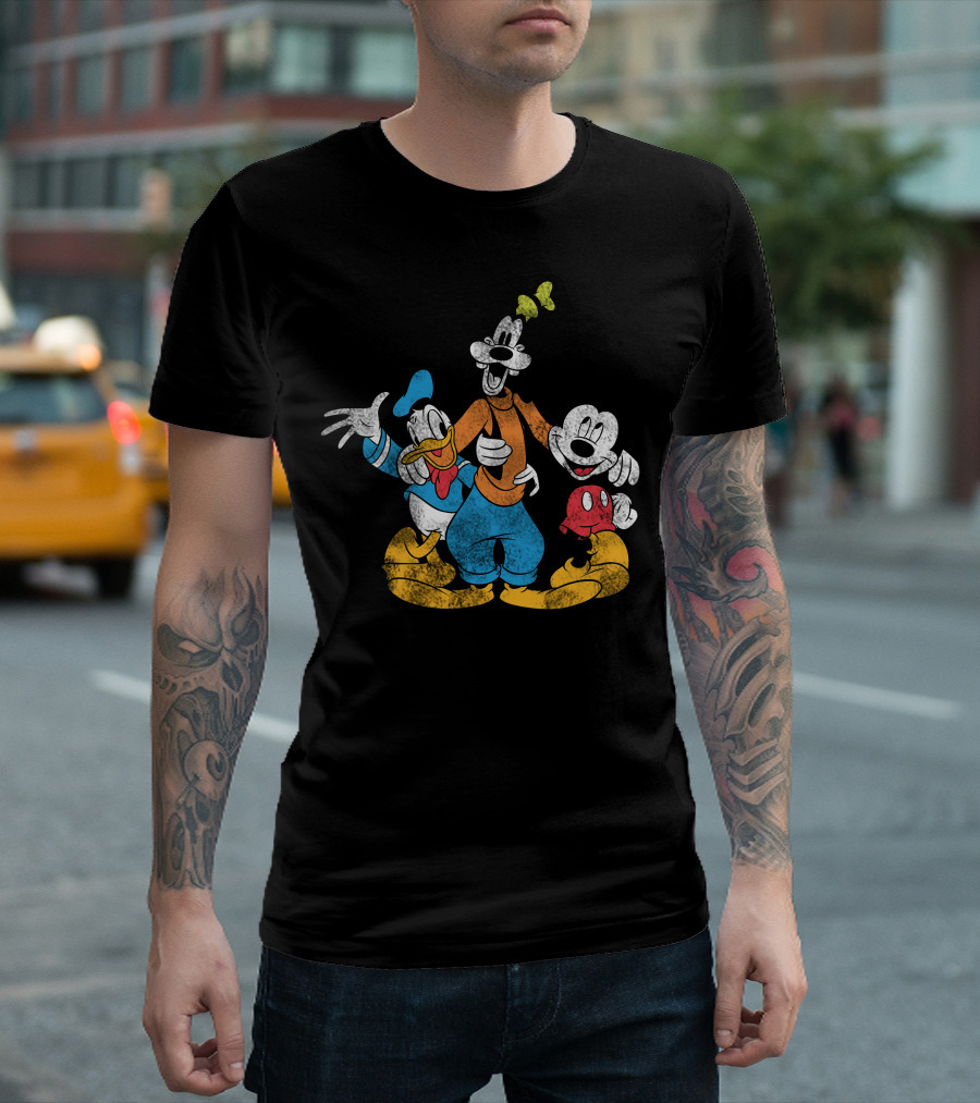 Disney Mickey Donald Goofy Trio Classic Characters T-Shirt