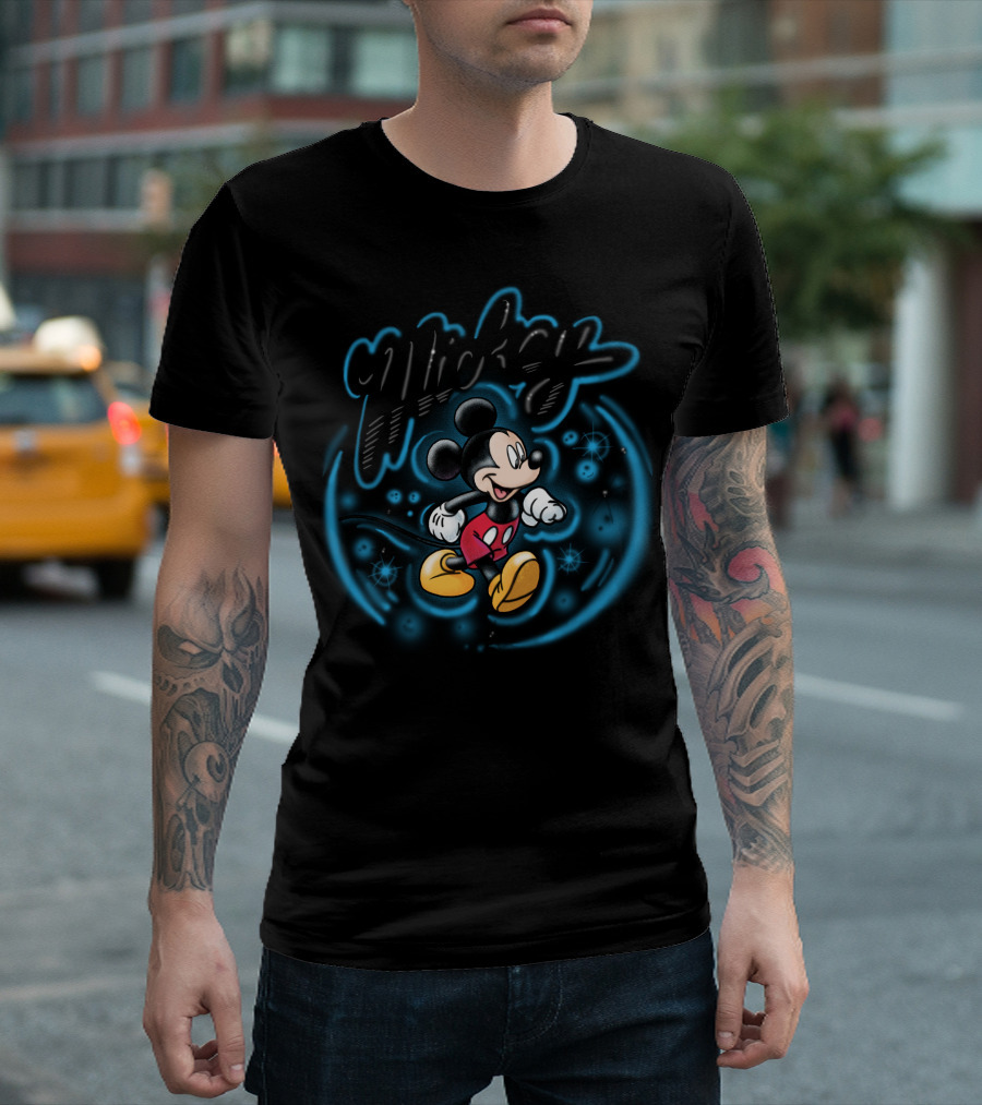 Disney Mickey Mouse Airbrush Mickey Retro Style 1 T-Shirt