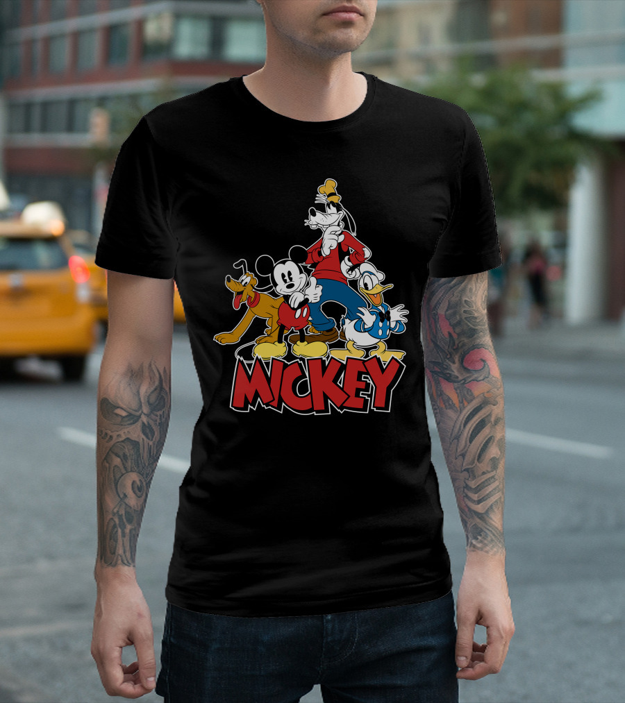 Mickey Mouse And Friends Pluto Goofy Donald Duck Disney T-Shirt