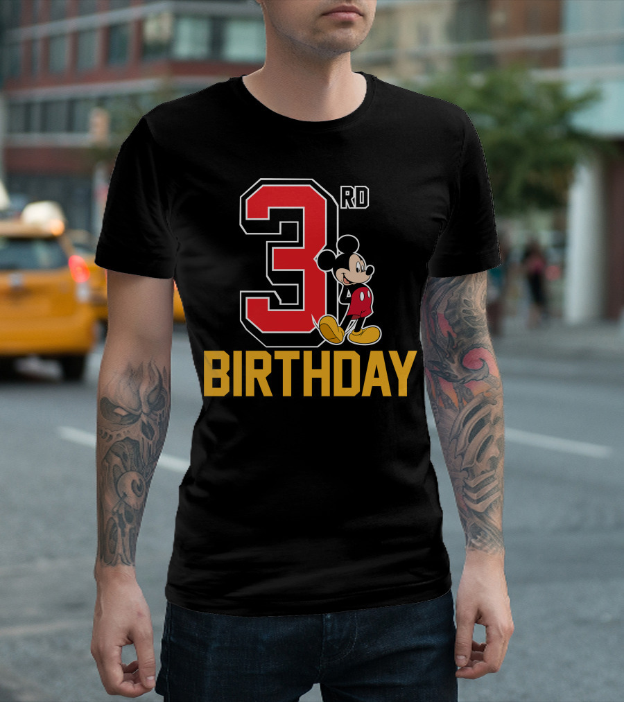Mickey Mouse 3rd Birthday Celebration with Disney Style and Classic T-Shirt