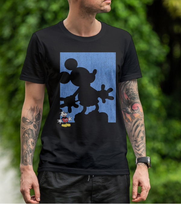 Disney Mickey Mouse Shadow Classic Iconic Pose T-Shirt