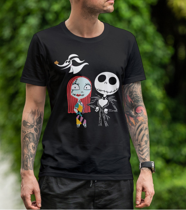 Disney Nightmare Before Xmas Jack Sally Zero T-Shirt