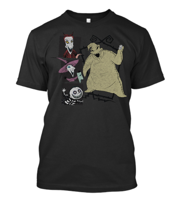 Disney Nightmare Before Xmas Oogie Boogie Characters Group T-Shirt