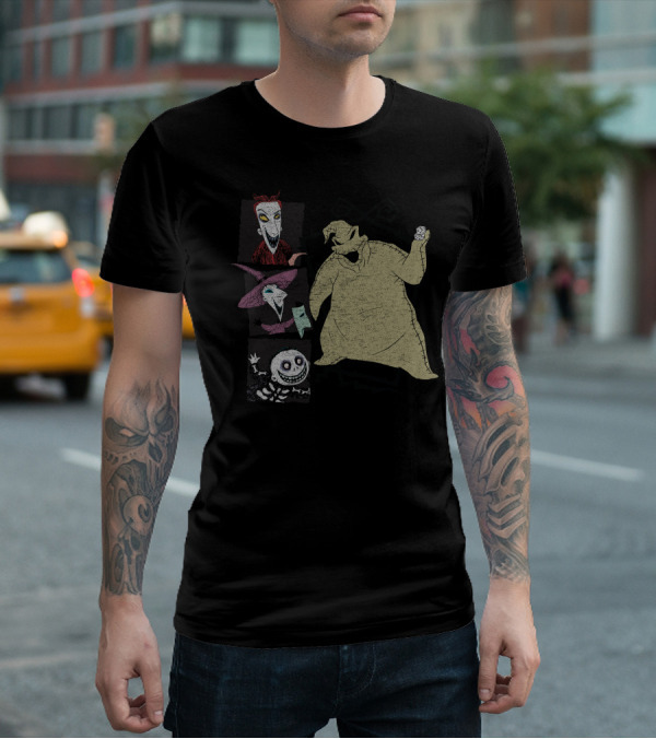 Disney Nightmare Before Xmas Oogie Boogie Characters Group T-Shirt