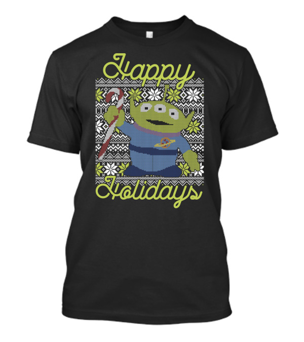 Happy Holidays Disney Pixar Toy Story Alien Ugly Xmas T-Shirt