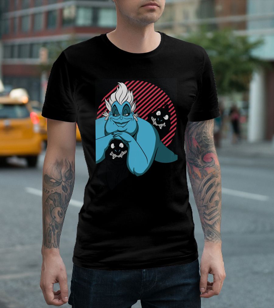 Disney Ursula Evil Laugh With Flotsam And Jetsam Classic Villain T-Shirt