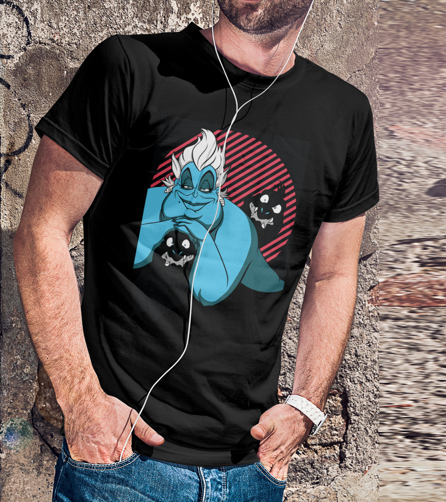 Disney Ursula Evil Laugh With Flotsam And Jetsam Classic Villain T-Shirt