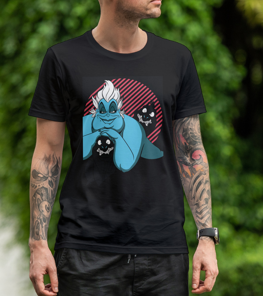 Disney Ursula Evil Laugh With Flotsam And Jetsam Classic Villain T-Shirt