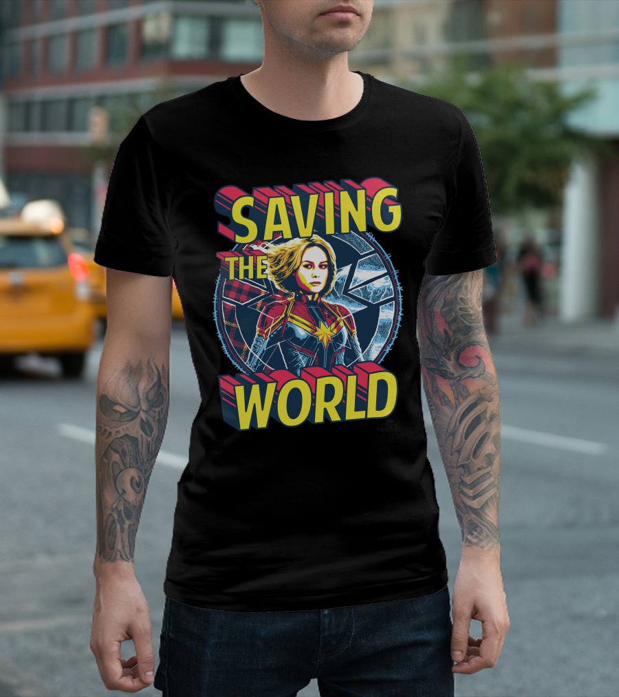 Saving The World Captain Marvel T-Shirt