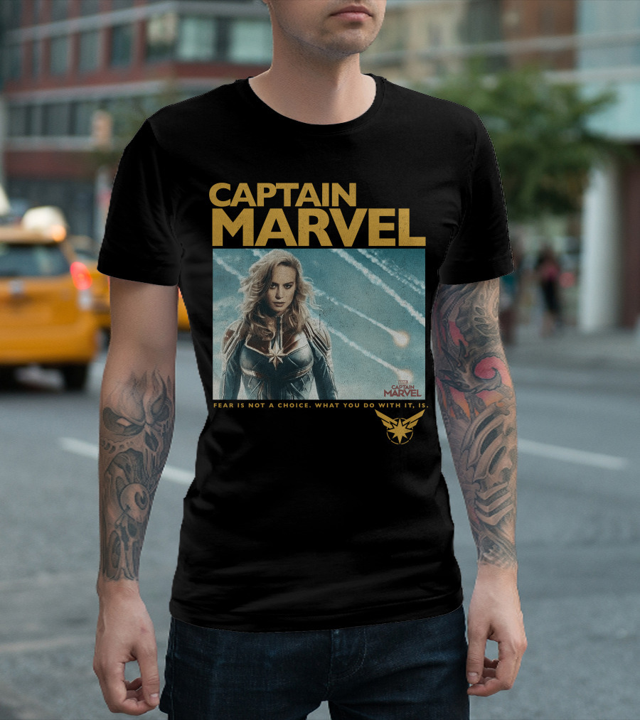 Captain Marvel Fear Is Not A Choice Vintage Movie T-Shirt