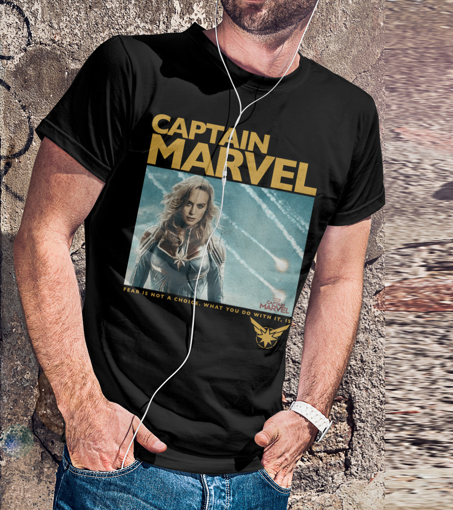 Captain Marvel Fear Is Not A Choice Vintage Movie T-Shirt