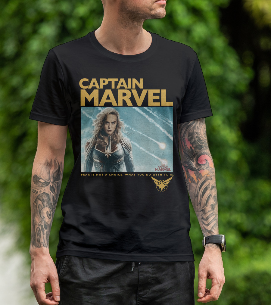 Captain Marvel Fear Is Not A Choice Vintage Movie T-Shirt