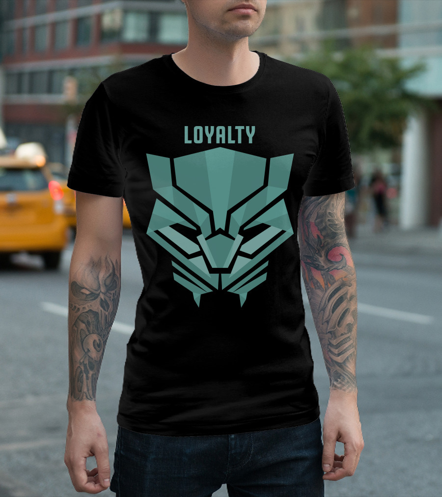 Marvel Black Panther Loyalty Teal Mask T-Shirt