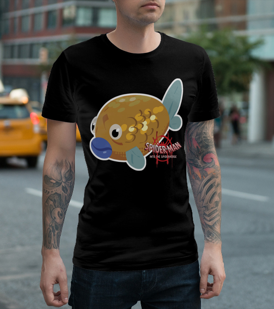 Marvel Spider-Man Into The Spider-Verse Fish Sticker T-Shirt