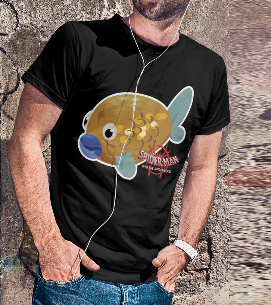 Marvel Spider-Man Into The Spider-Verse Fish Sticker T-Shirt