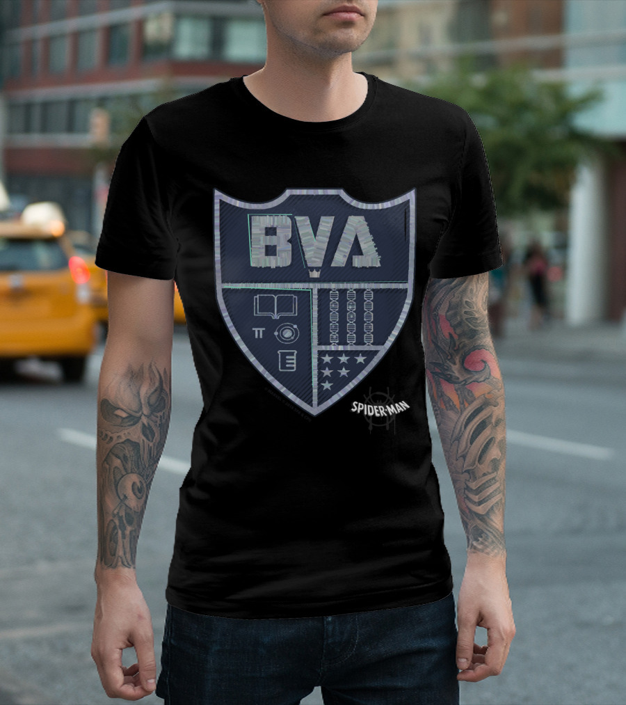 Spider-Man Spiderverse BVA School Crest Emblem T-Shirt