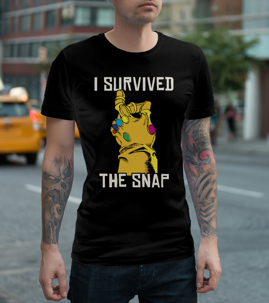 Marvel Thanos Infinity Gauntlet I Survived The Snap T-Shirt