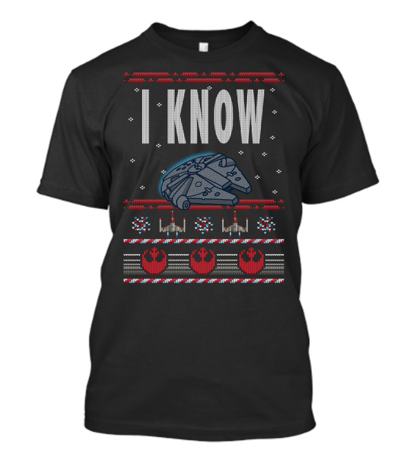 I Know Star Wars Millennium Falcon Ugly Sweater Style T-Shirt