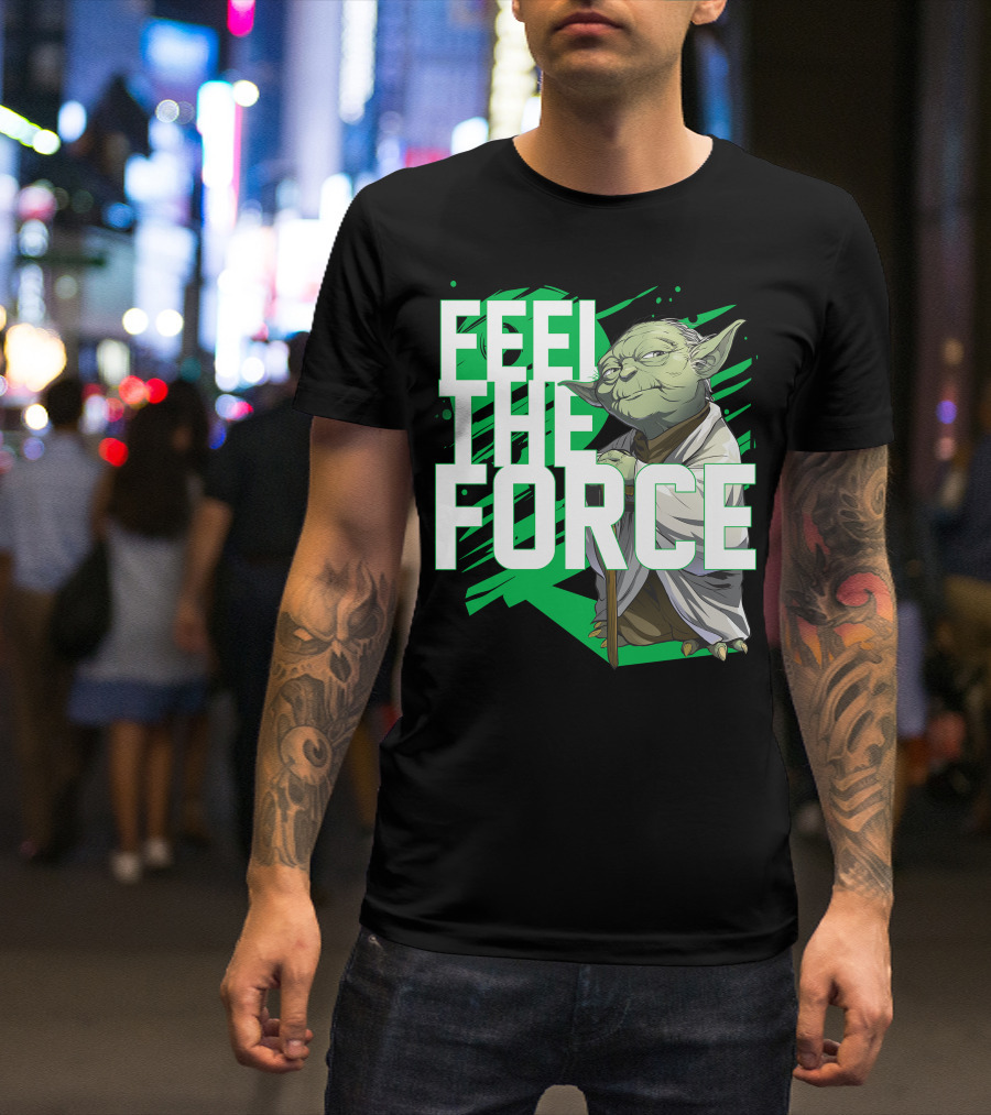Star Wars Feel The Force Yoda Jedi Master T-Shirt
