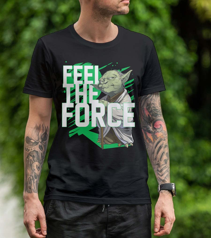 Star Wars Feel The Force Yoda Jedi Master T-Shirt