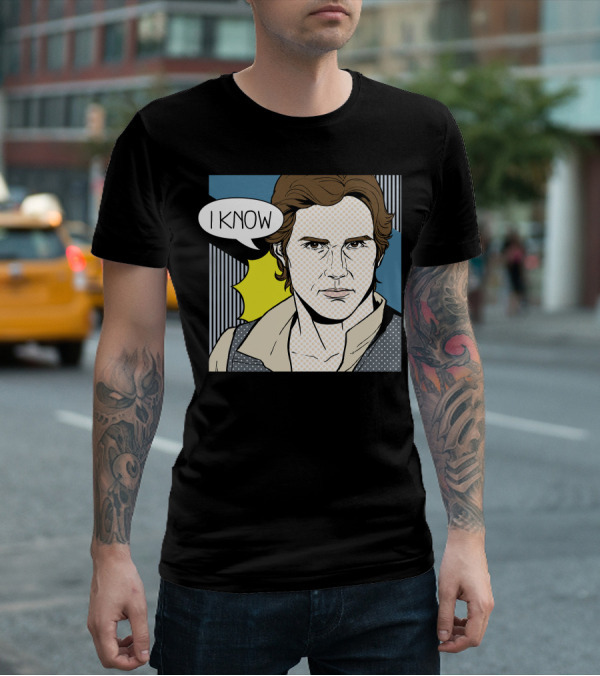 Star Wars Han Solo I Know Pop Art Retro Couples Fan Favorite T-Shirt