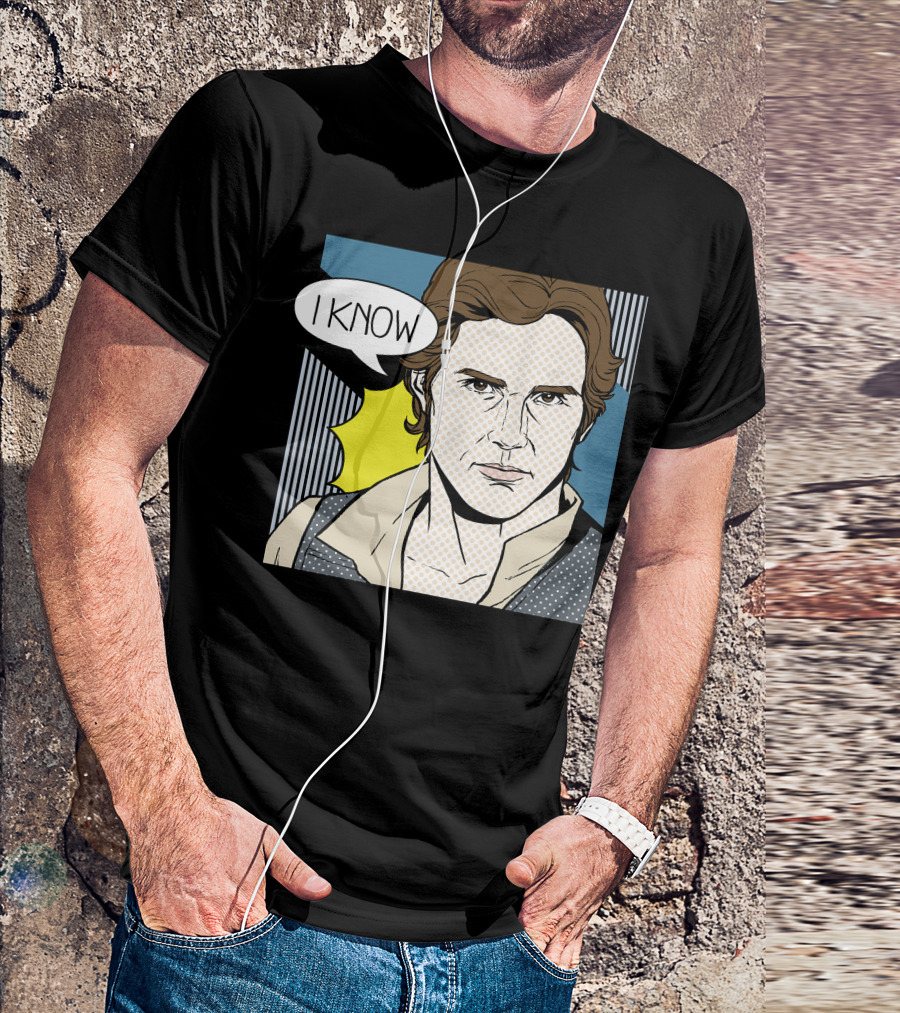 Star Wars Han Solo I Know Pop Art Retro Couples Fan Favorite T-Shirt
