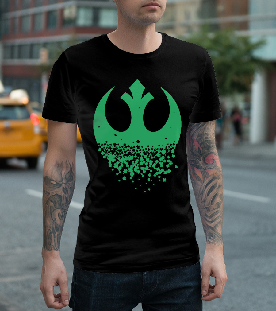 Star Wars Rebel Alliance Saint Patricks Day Clover Emblem T-Shirt