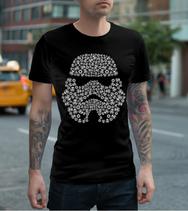 Star Wars Trooper Helmet Mosaic With Imperial Insignia T-Shirt