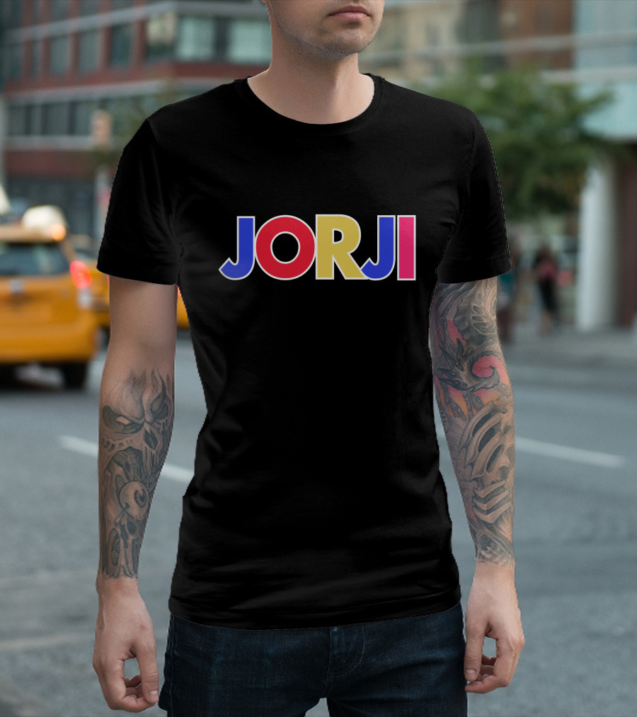 JORJI Multicolored Bold Block Letters T-Shirt