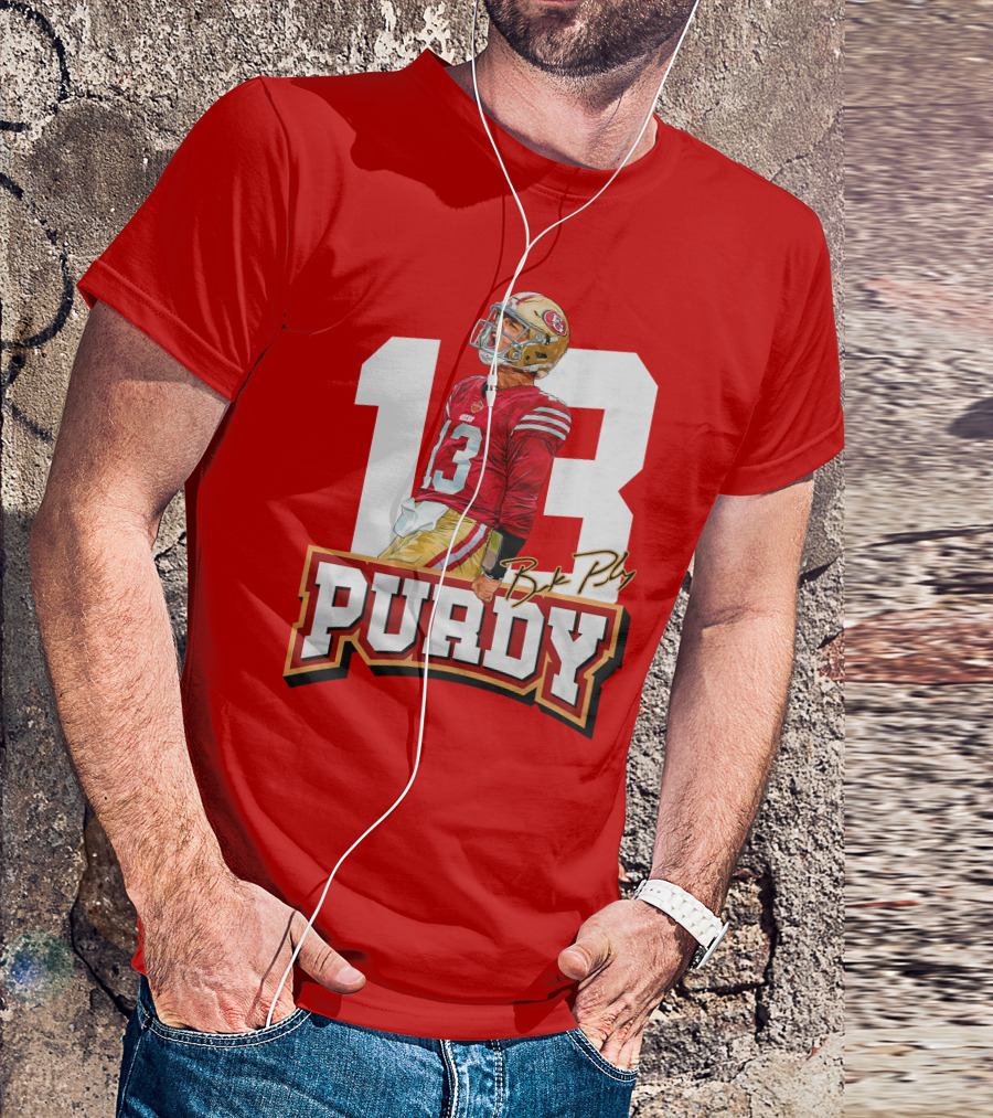 13 Purdy Brock Poly Football Player Red Jersey T-Shirt