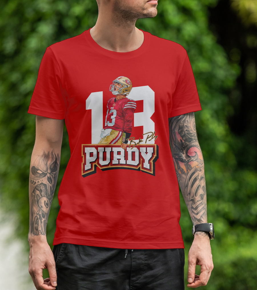13 Purdy Brock Poly Football Player Red Jersey T-Shirt