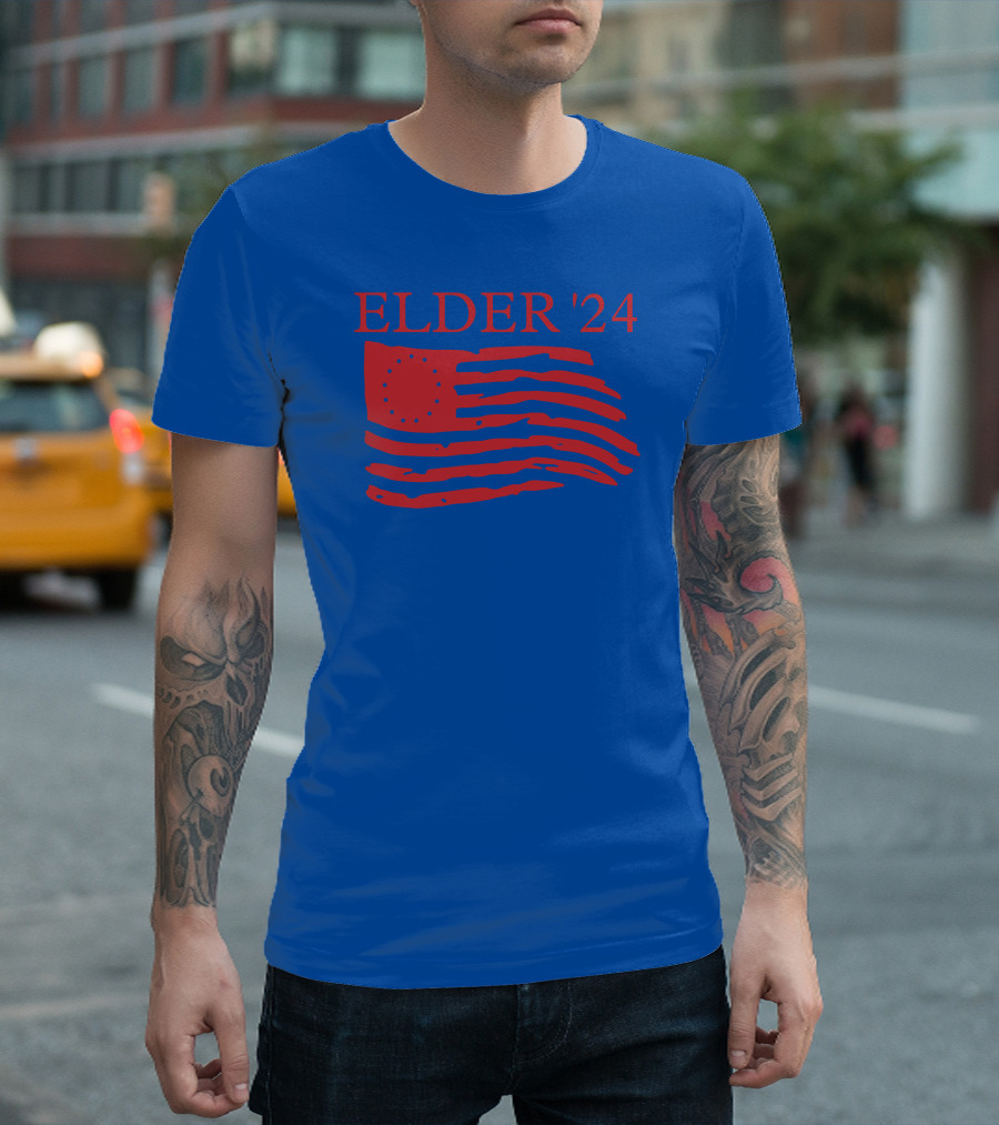Elder 24 We're Got A Country To Save Larry Elder American Flag T-Shirt