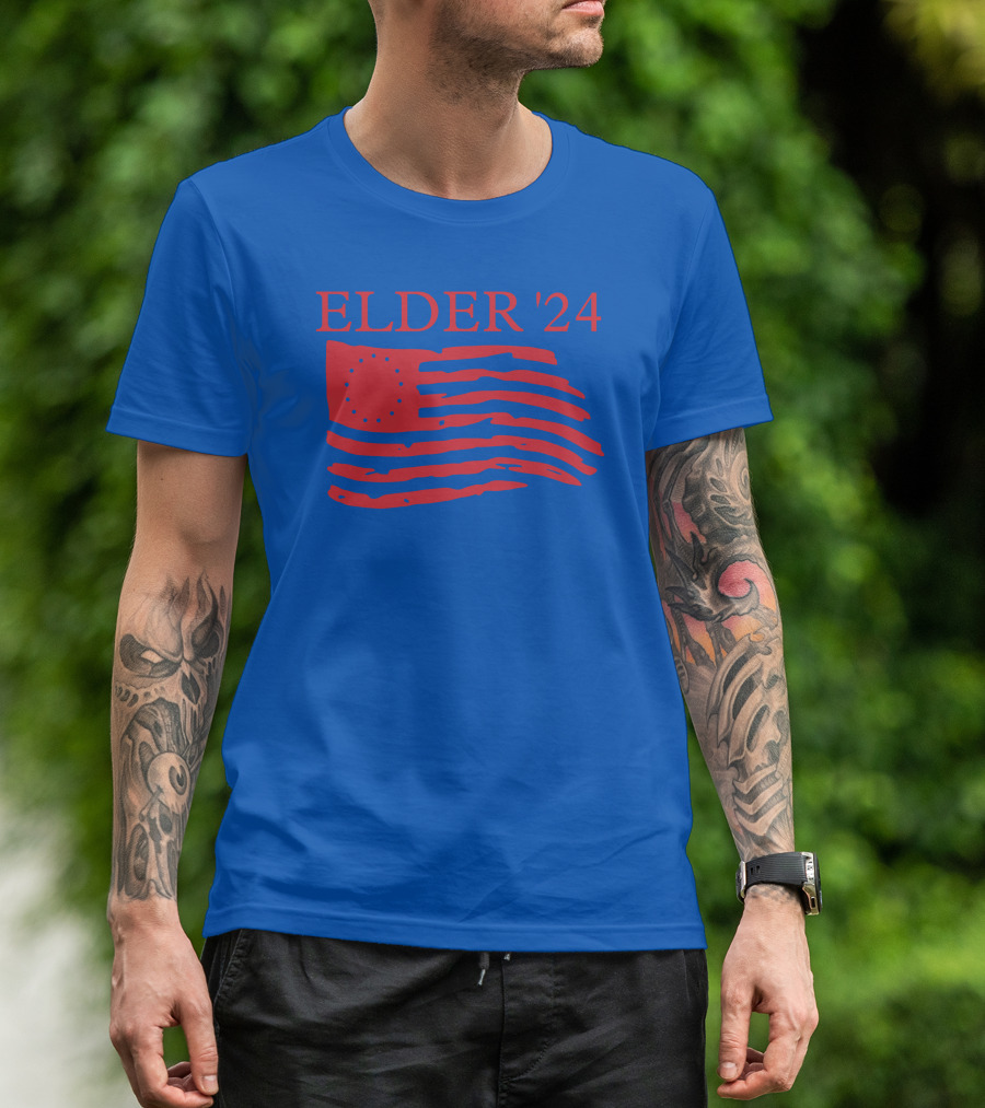 Elder 24 We're Got A Country To Save Larry Elder American Flag T-Shirt
