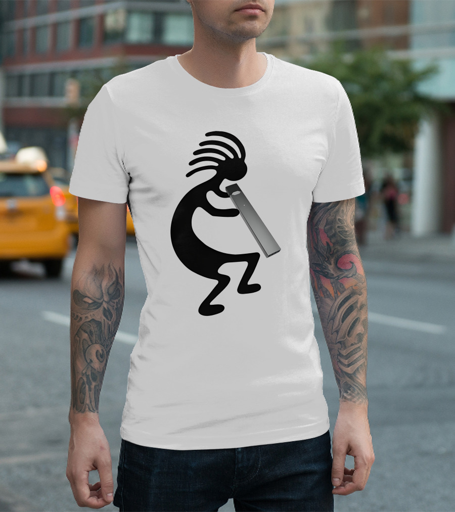Kokopelli Vaping Man with Modern Device T-Shirt
