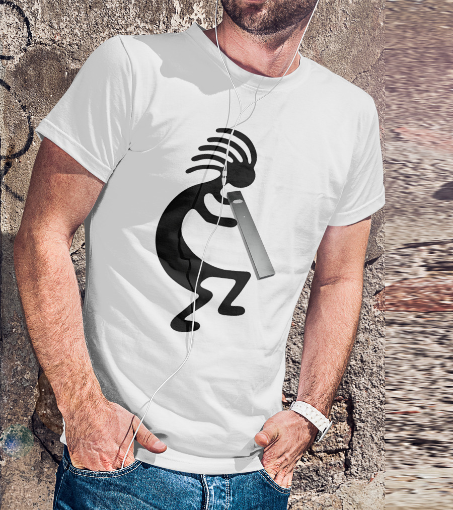 Kokopelli Vaping Man With Modern Device T-Shirt
