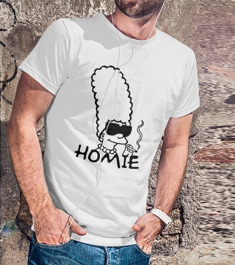 Marge Simpson Homie Smoking T-Shirt