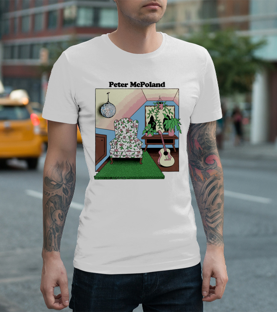 Peter McPoland Room with Chair Guitar and Plant T-Shirt