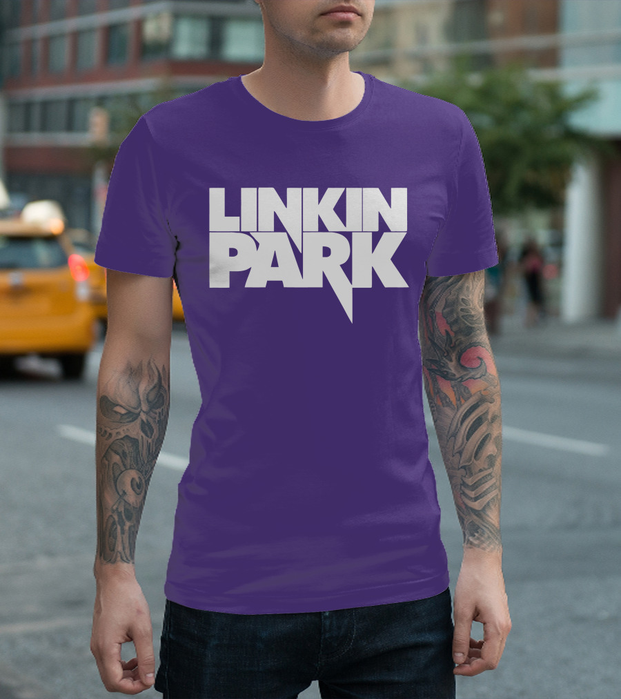 Linkin Park Logo Purple Background T-Shirt