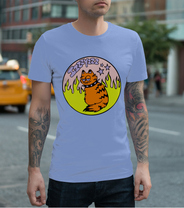 Izzzyzzz Crowdmade Merch Garfield Flame Stars T-Shirt