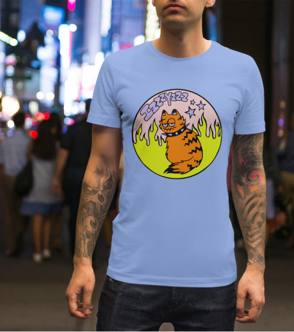 Izzzyzzz Crowdmade Merch Garfield Flame Stars T-Shirt